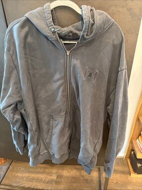 Teddy Fresh Washed Grey Zip-Up Hoodie